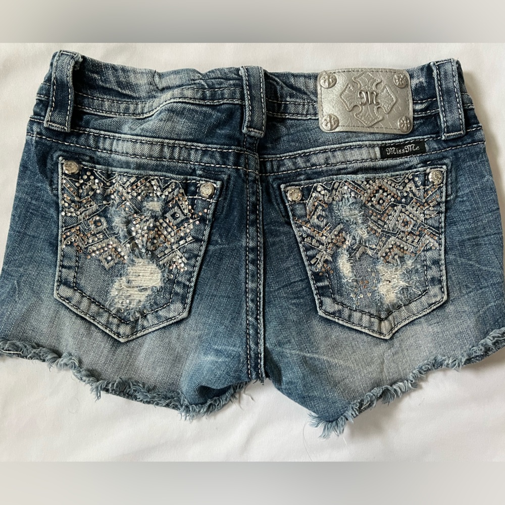 Miss Me Rhinestone jean shorts